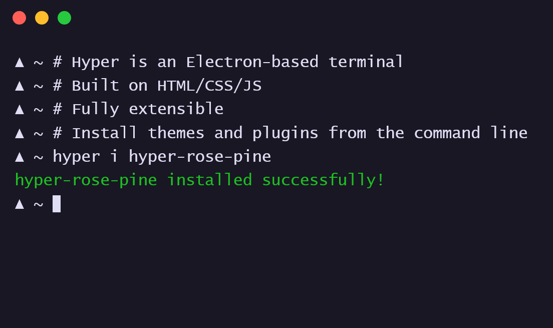 Hyper is a shell emulator